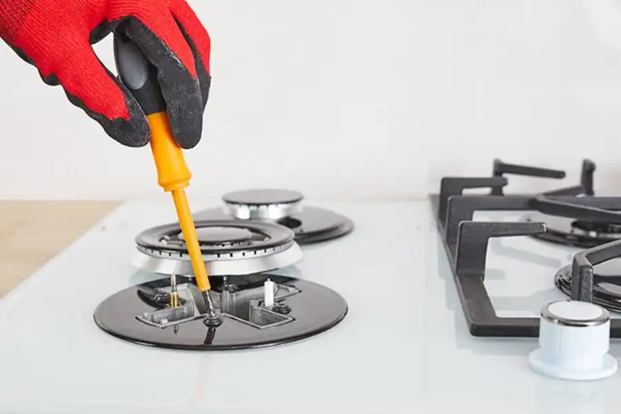 Gas stove burner repair